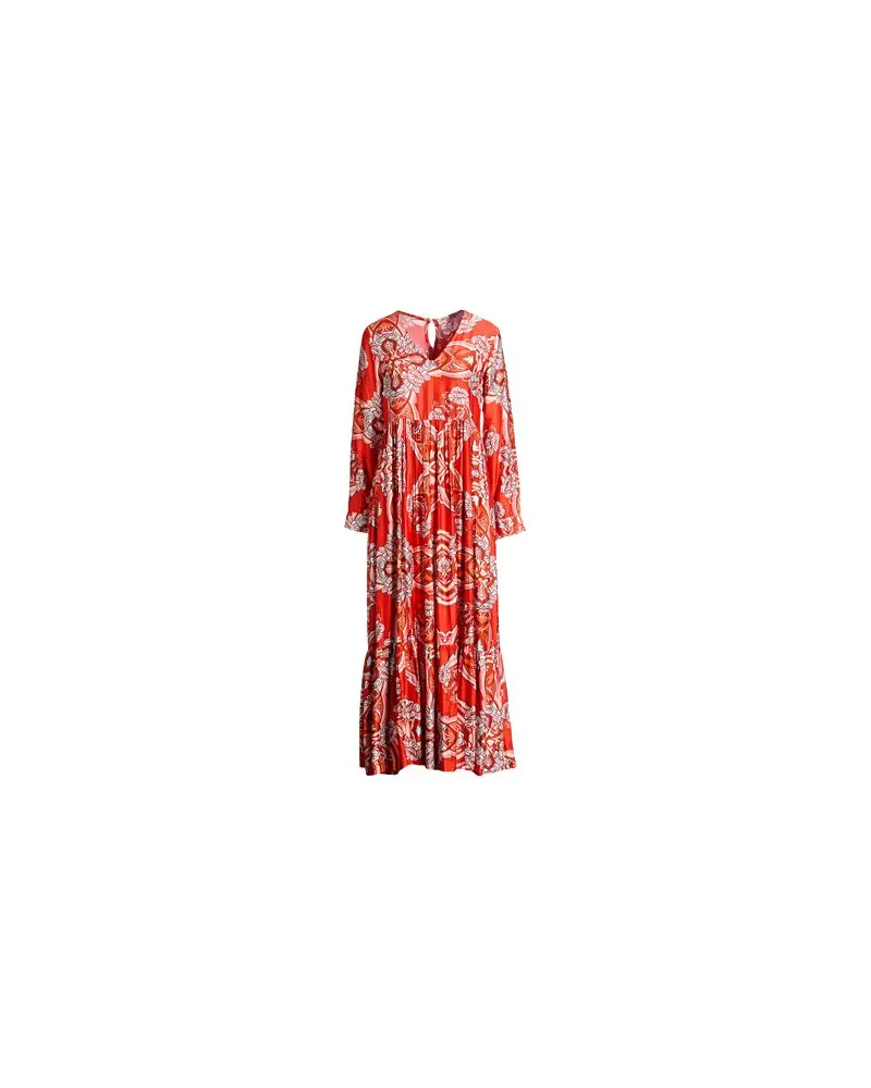 Connor & Blake KLEIDER - Maxi-Kleiderauf YOOX.COM Tomatenrot