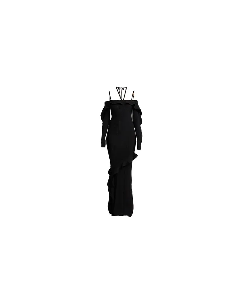 Versace Jeans KLEIDER - Maxi-Kleiderauf YOOX.COM Schwarz