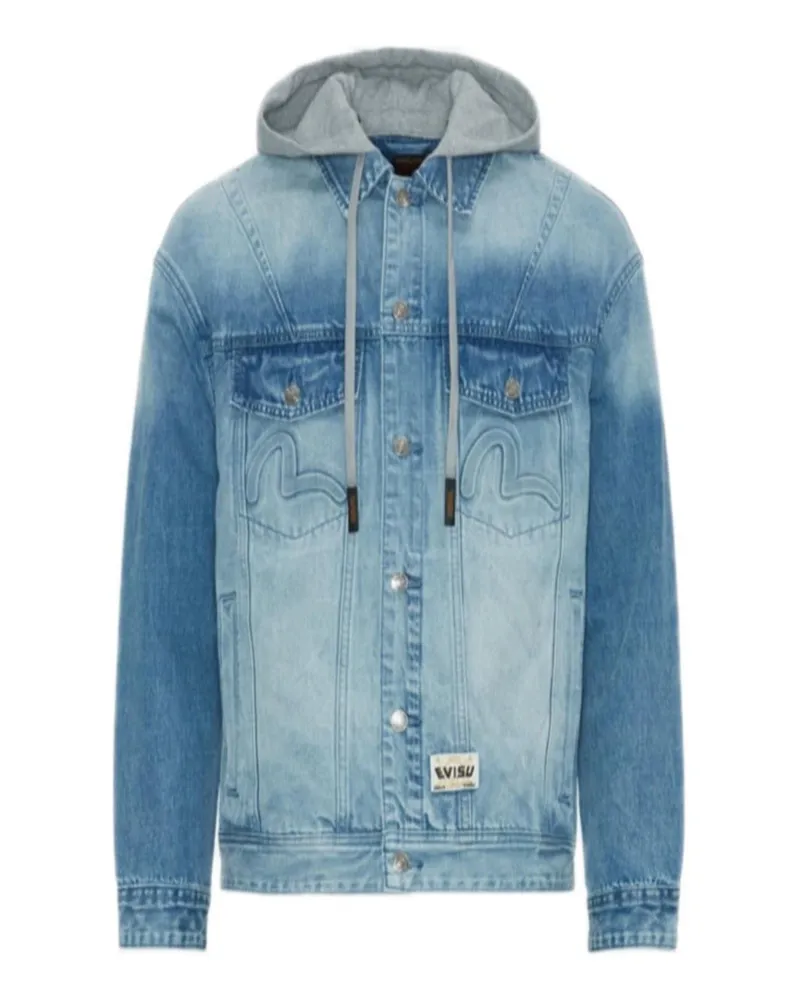 Evisu Jeansjacke/-mantel Azurblau