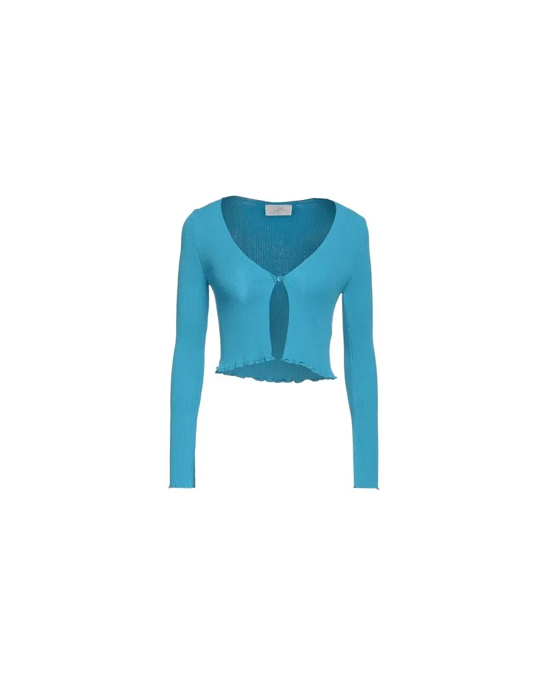 Soallure STRICKWAREN - Strickjackenauf YOOX.COM Azurblau