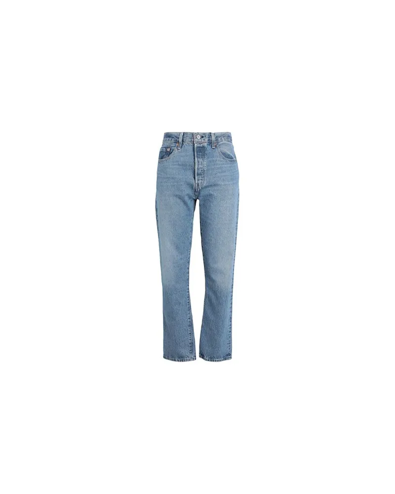 Levi's 501® CROP MED - WORN IN - HOSEN & RÖCKE - Jeanshosenauf YOOX.COM Blau