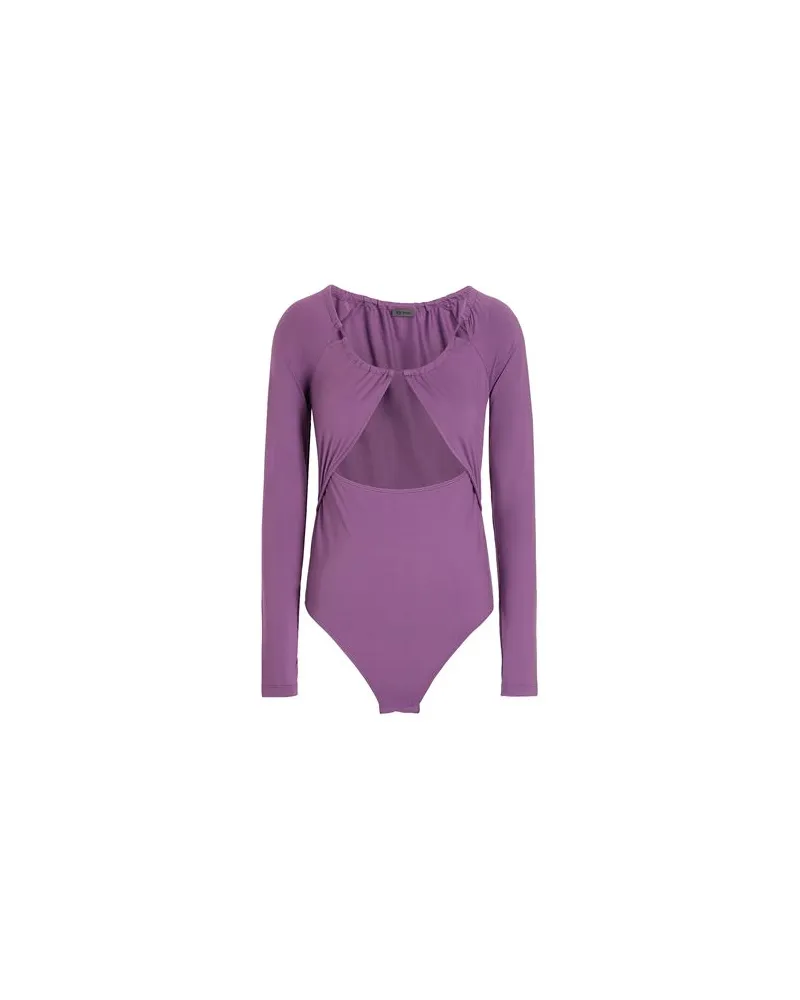 8 by Yoox CUT-OUT BODYSUIT  - TOPS - Bodysuitsauf YOOX.COM Violett