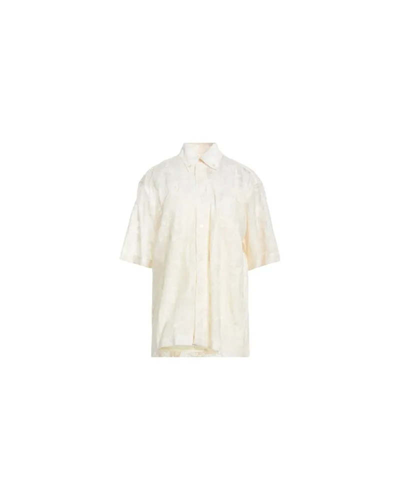 PLAN C TOPS - Hemdenauf YOOX.COM Cremeweiß