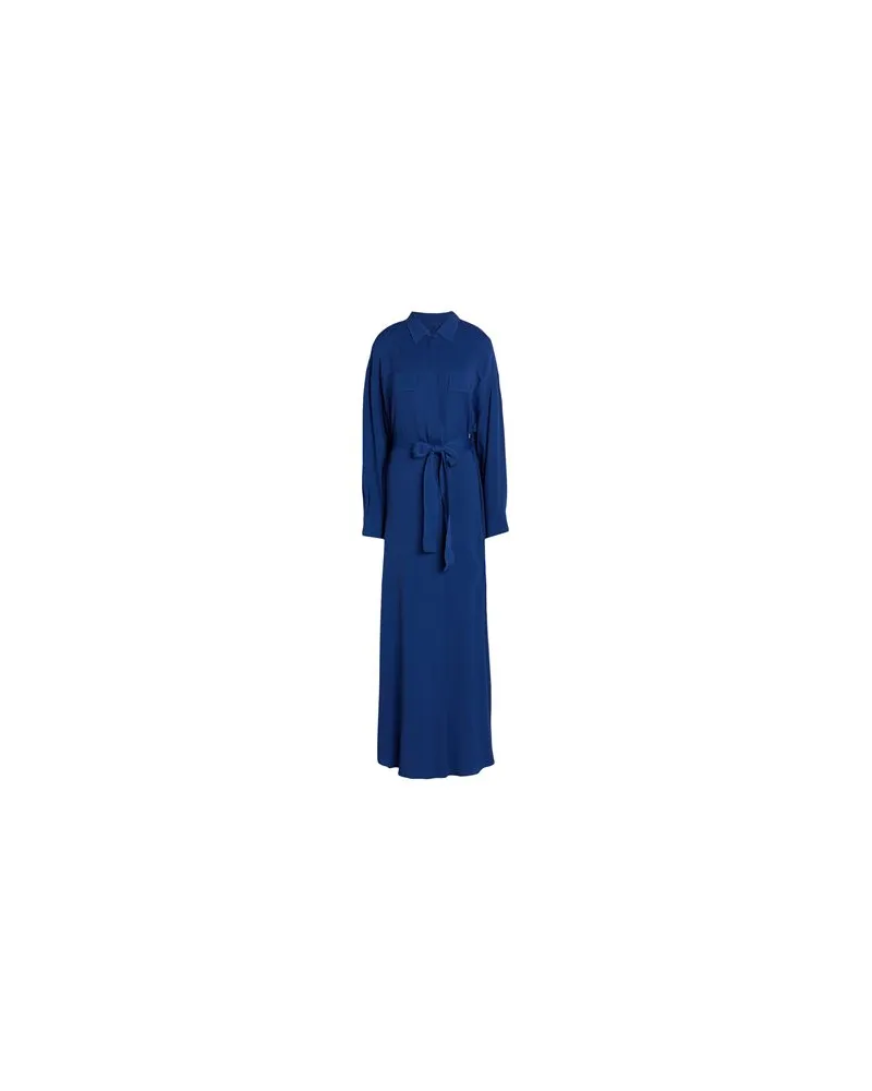 Dondup KLEIDER - Maxi-Kleiderauf YOOX.COM Marineblau