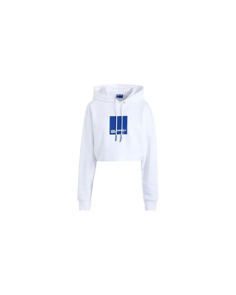 Karl Lagerfeld KLJ CROPPED HOODIE  - TOPS - Sweatshirtsauf YOOX.COM Weiß
