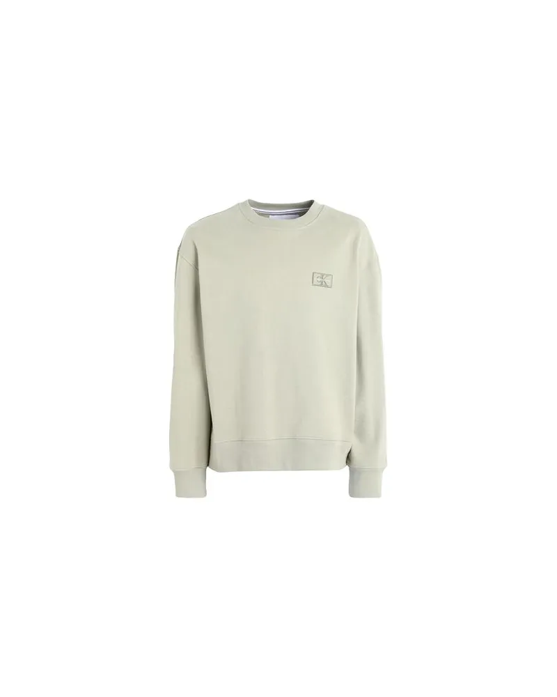 Calvin Klein TOPS - Sweatshirtsauf YOOX.COM Salbeigrün