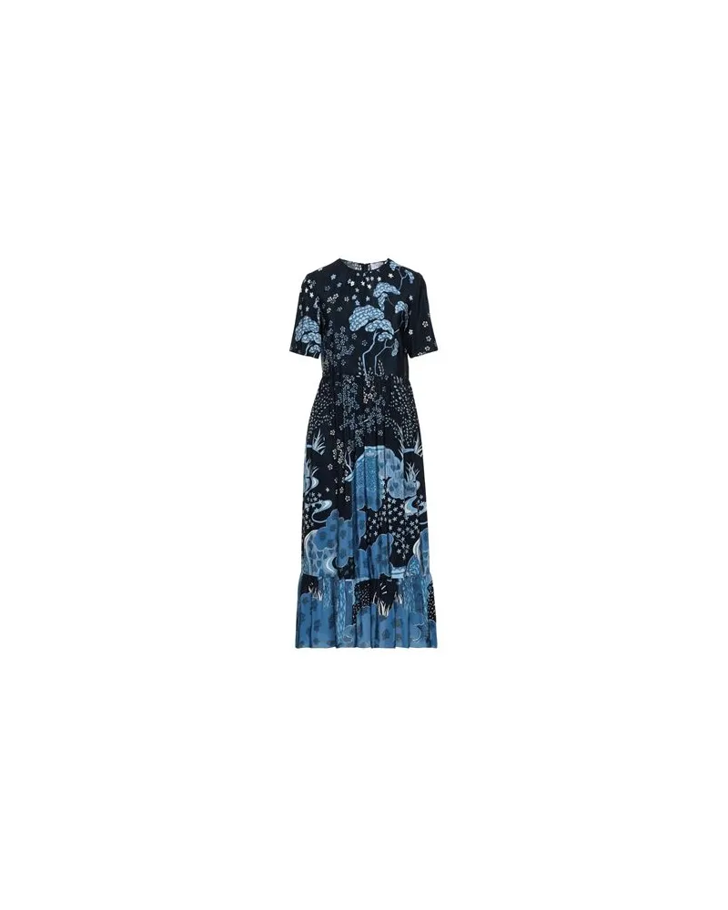 RED Valentino KLEIDER - Midi-Kleiderauf YOOX.COM Nachtblau