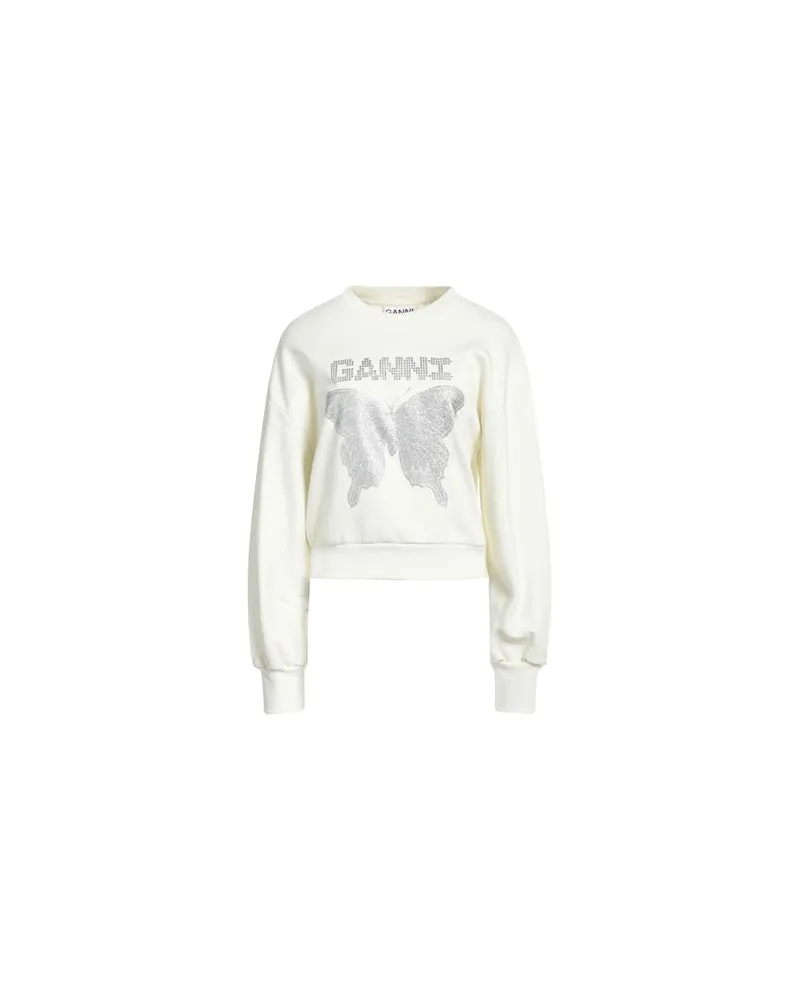 Ganni TOPS - Sweatshirtsauf YOOX.COM Elfenbein