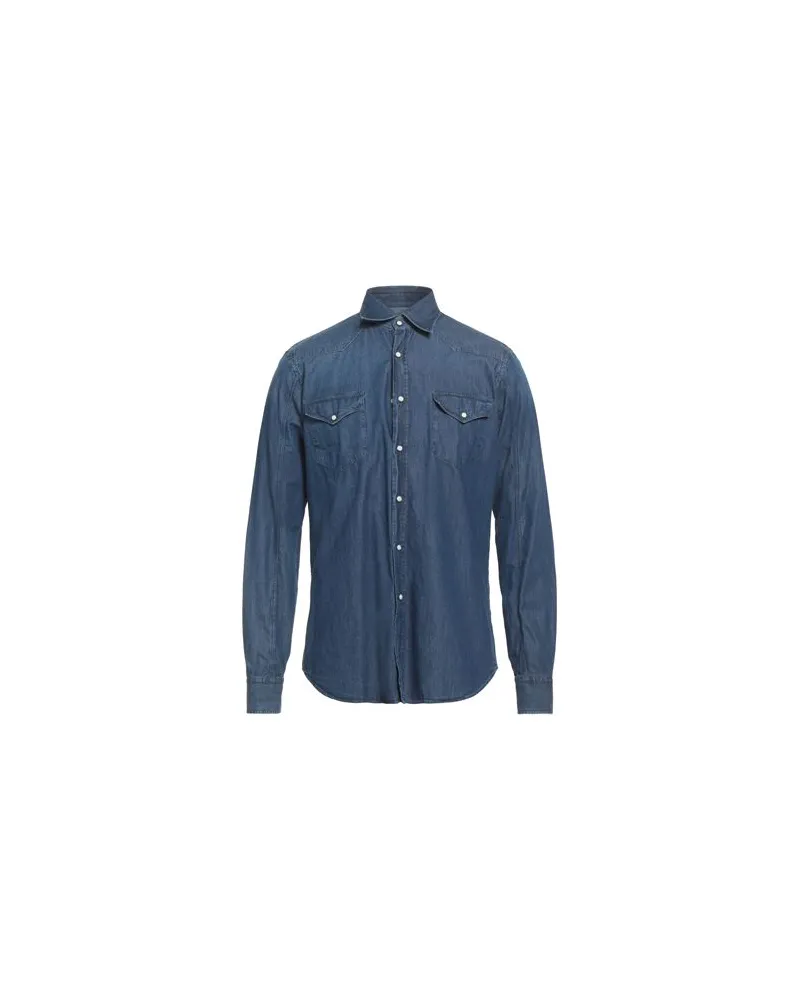 Alessandro Gherardi TOPS - Jeanshemdenauf YOOX.COM Blau