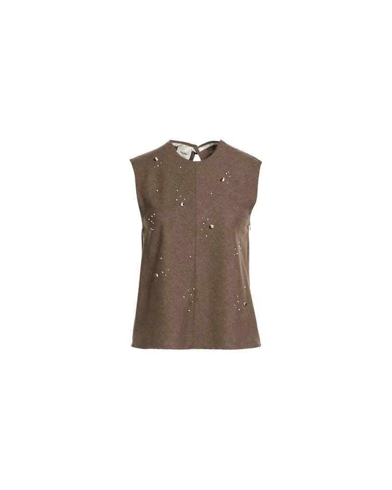 ALYSI CRÈME - TOPS - Topsauf YOOX.COM Maulwurfsgrau