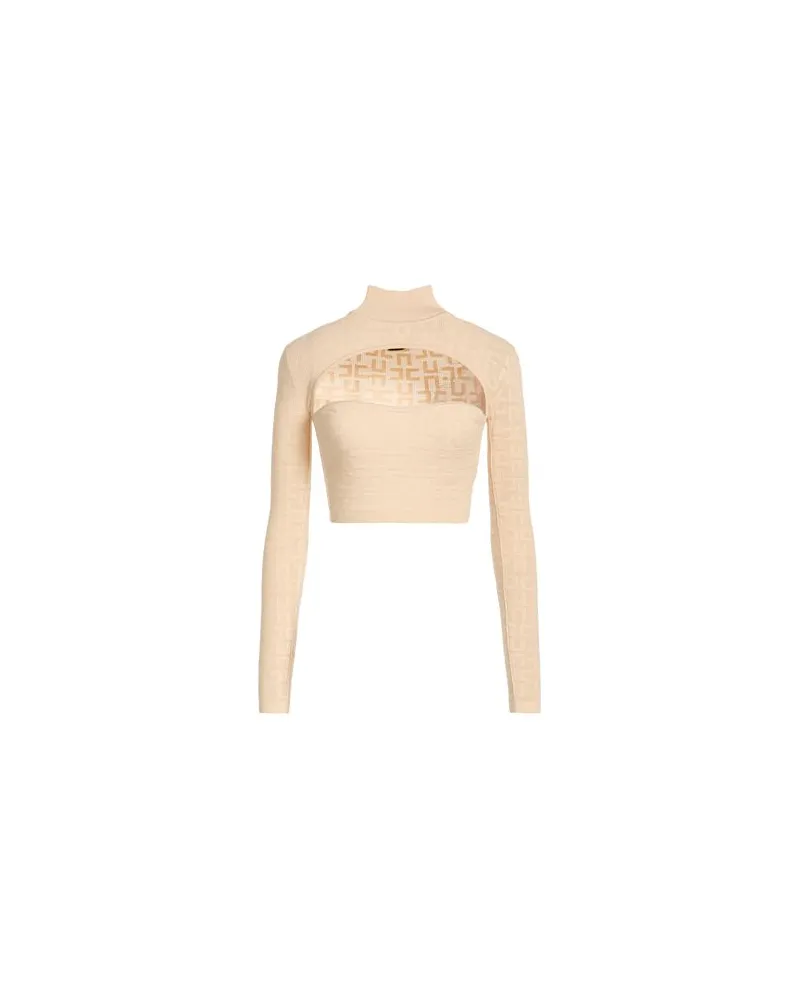 Elisabetta Franchi STRICKWAREN - Rollkragenpulloverauf YOOX.COM Cremeweiß