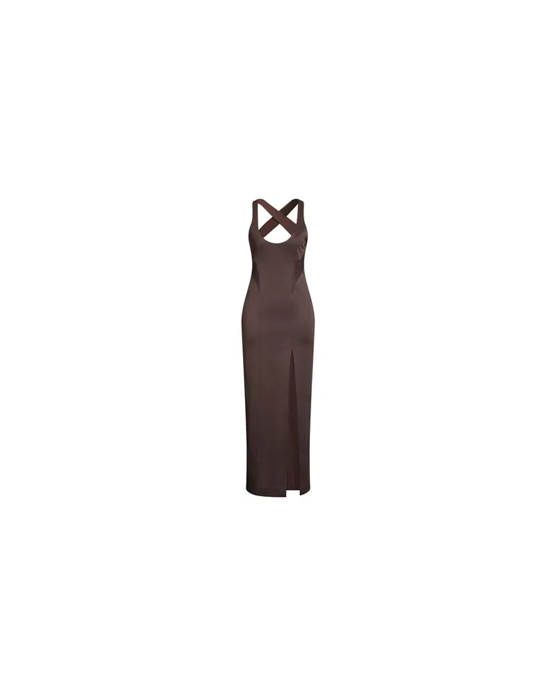 GALVAN KLEIDER - Maxi-Kleiderauf YOOX.COM Schokobraun