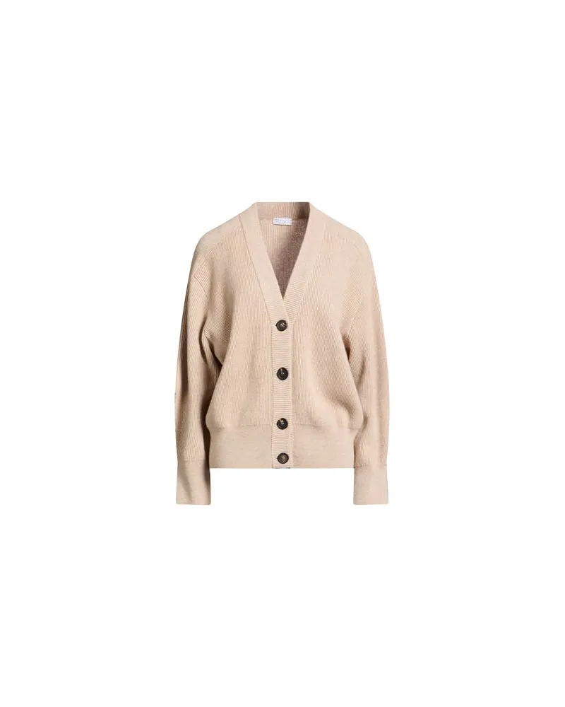 Brunello Cucinelli STRICKWAREN - Strickjackenauf YOOX.COM Sand