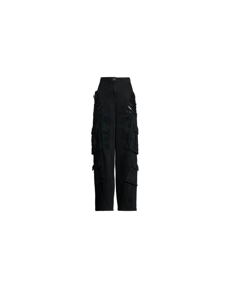 Elisabetta Franchi HOSEN & RÖCKE - Jeanshosenauf YOOX.COM Schwarz