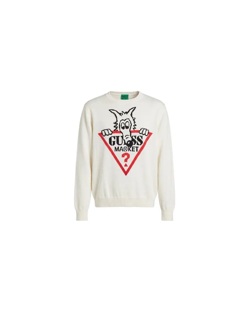 Guess STRICKWAREN - Pulloverauf YOOX.COM Weiß