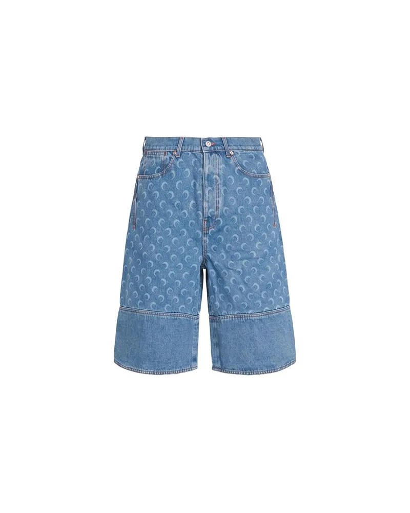 Marine Serre HOSEN & RÖCKE - Jeansshortsauf YOOX.COM Blau