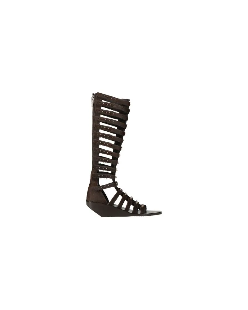 Rick Owens SCHUHE - Stiefelauf YOOX.COM Dunkelbraun