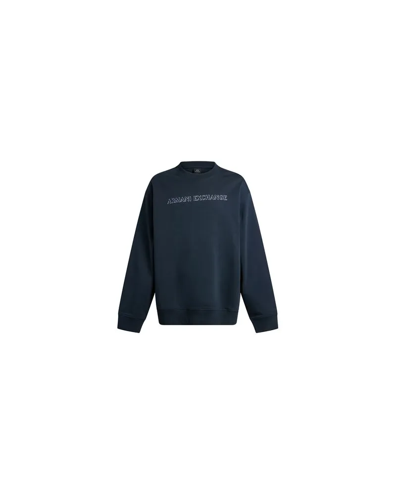Armani Exchange TOPS - Sweatshirtsauf YOOX.COM Marineblau