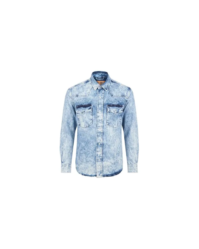 VETEMENTS TOPS - Jeanshemdenauf YOOX.COM Blau
