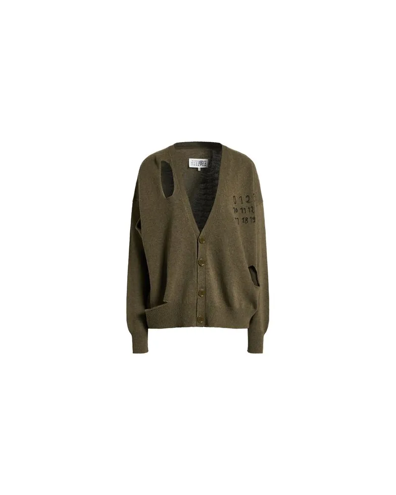 Maison Margiela STRICKWAREN - Strickjackenauf YOOX.COM Militärgrün