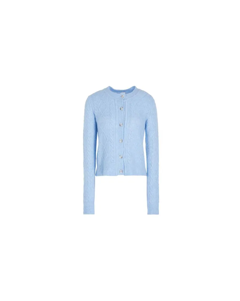 8 by Yoox BRUSHED CABLE KNIT CARDIGAN - STRICKWAREN - Strickjackenauf YOOX.COM Azurblau