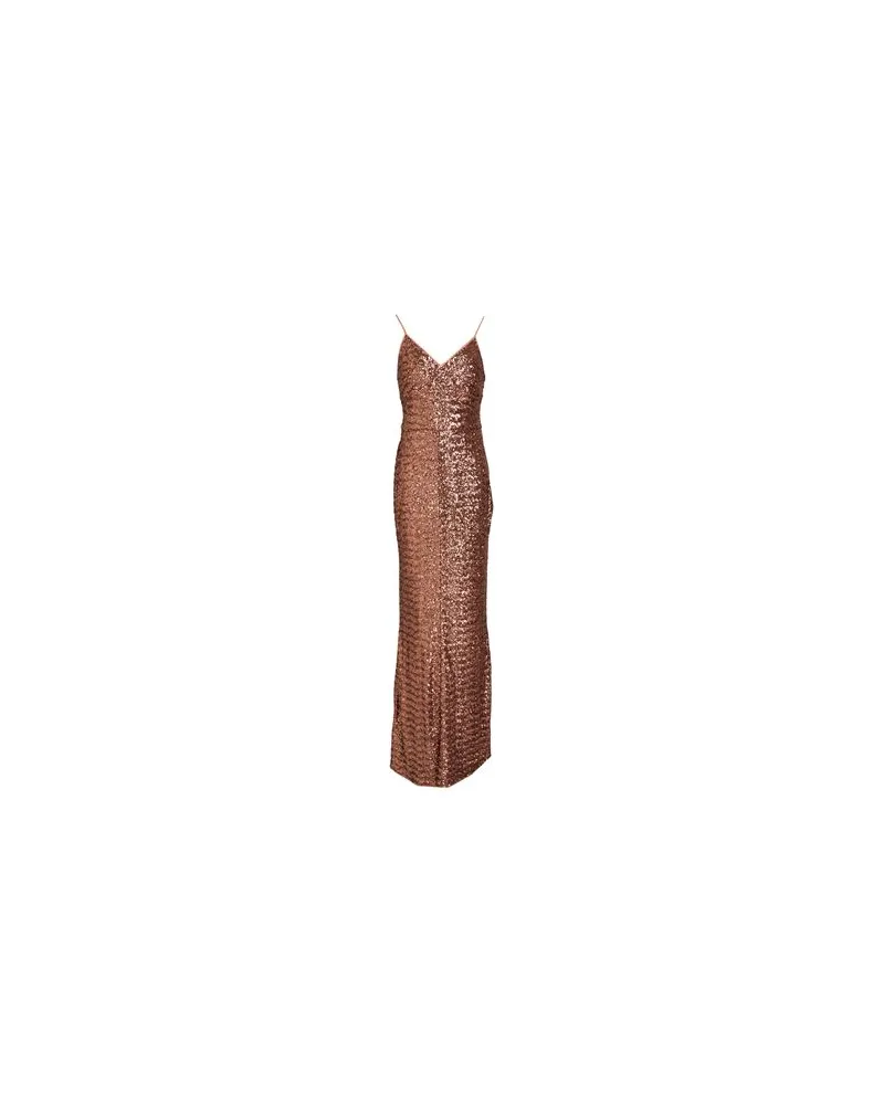 Elisabetta Franchi KLEIDER - Maxi-Kleiderauf YOOX.COM Roségold