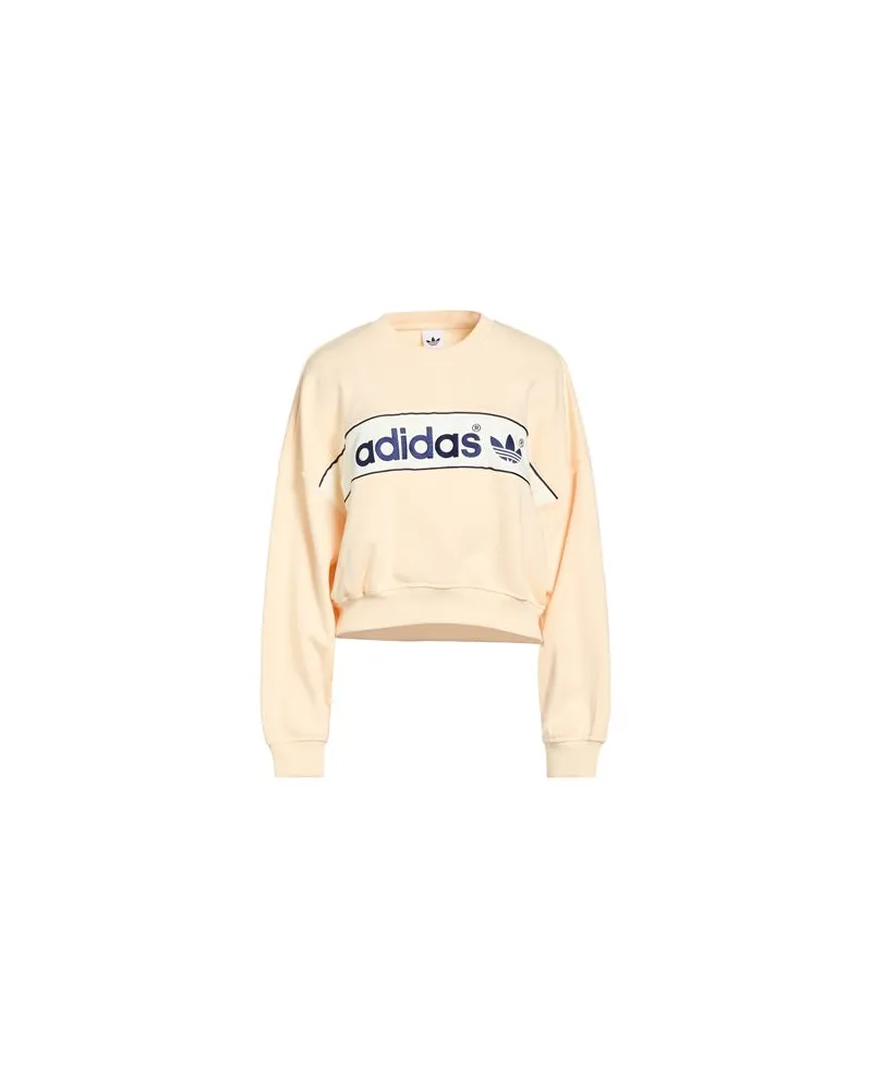 adidas BLOCK SWEATSHRT - TOPS - Sweatshirtsauf YOOX.COM Elfenbein