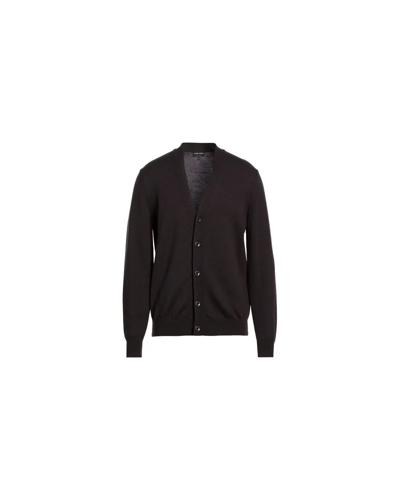 Giorgio Armani STRICKWAREN - Strickjackenauf YOOX.COM Dunkelbraun