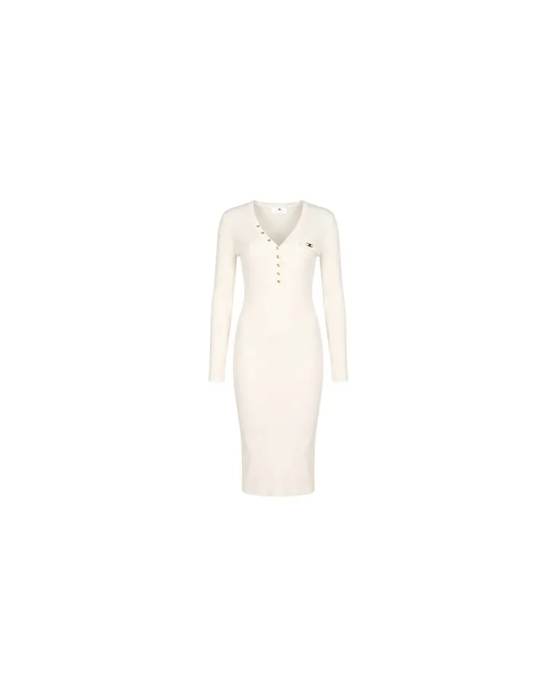 Elisabetta Franchi KLEIDER - Midi-Kleiderauf YOOX.COM Elfenbein
