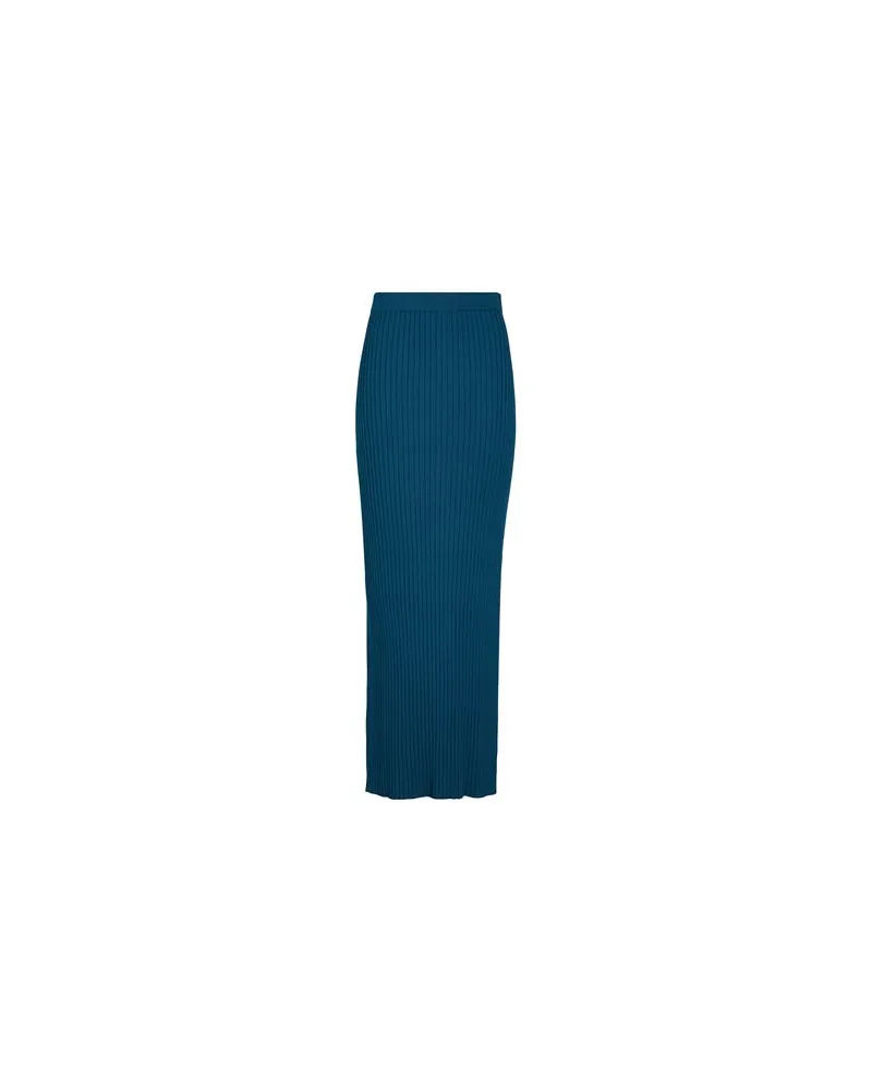 8 by Yoox VISCOSE BLEND PLEATED KNIT MAXI SKIRT  - HOSEN & RÖCKE - Maxi-Röckeauf YOOX.COM Aquamarin