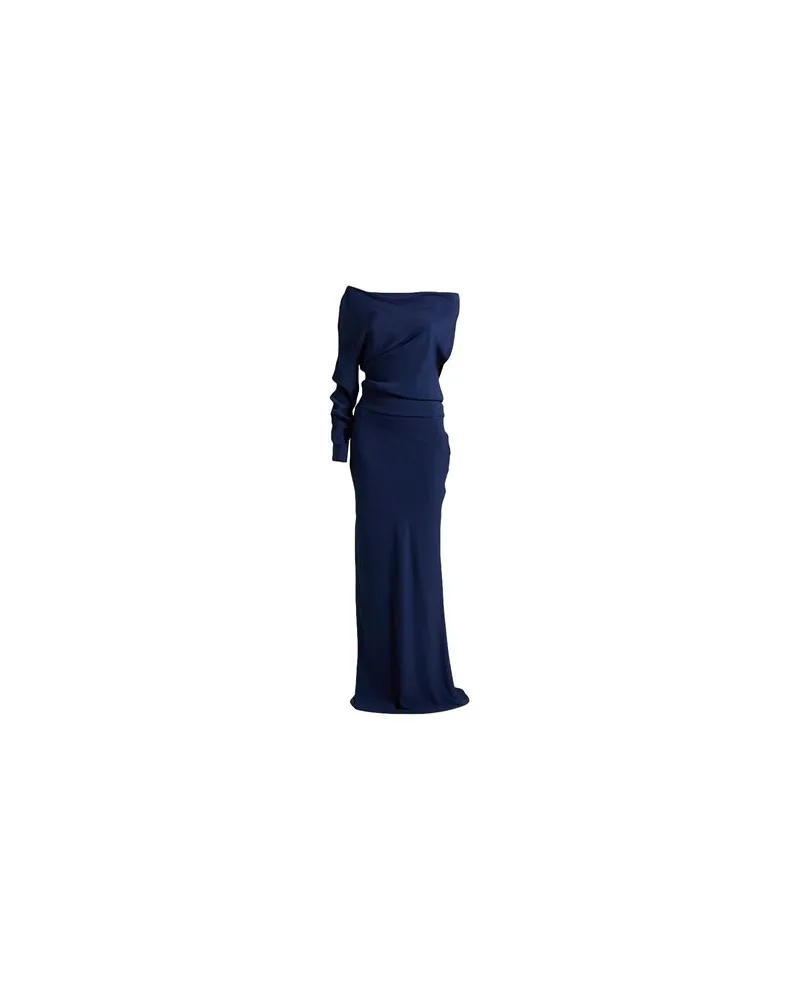 Semicouture KLEIDER - Maxi-Kleiderauf YOOX.COM Marineblau