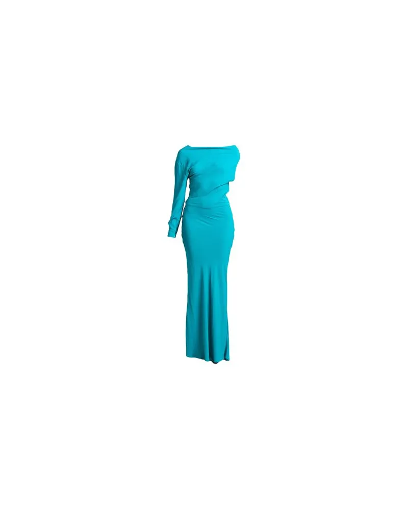 Semicouture KLEIDER - Maxi-Kleiderauf YOOX.COM Azurblau