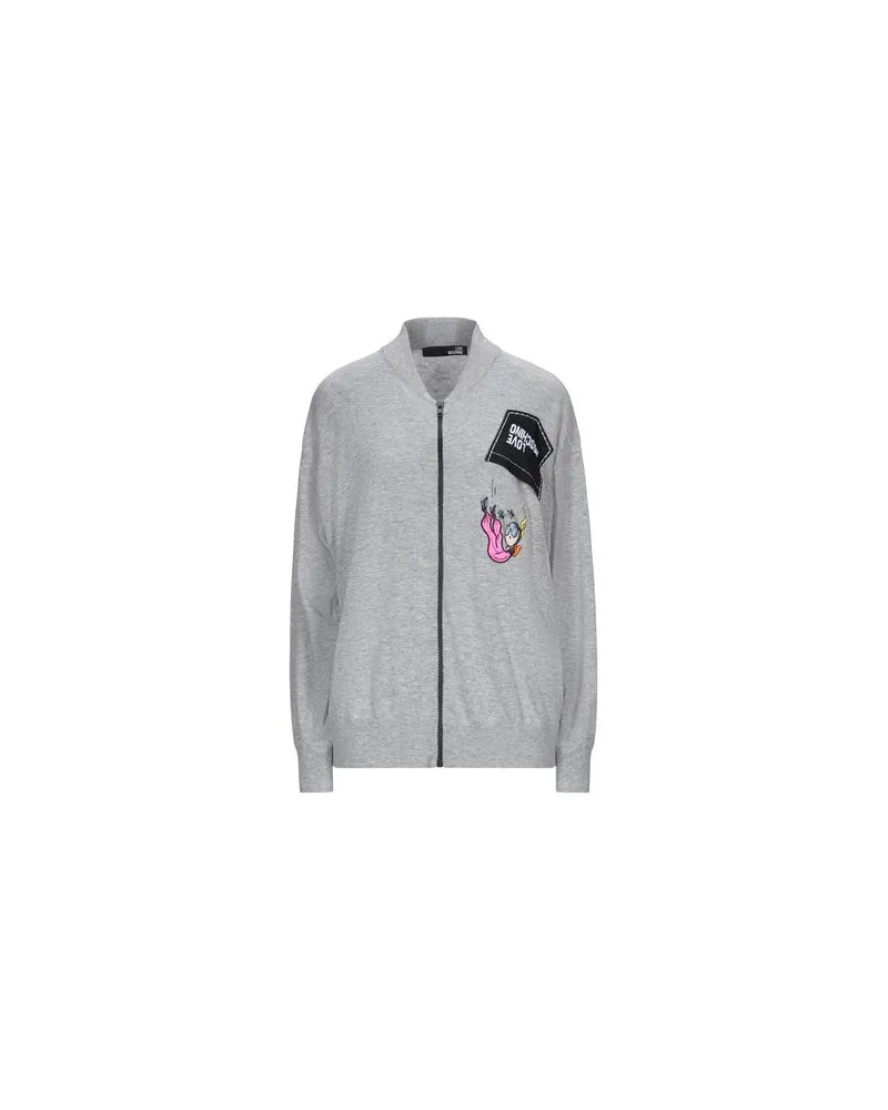 Moschino STRICKWAREN - Strickjackenauf YOOX.COM Grau