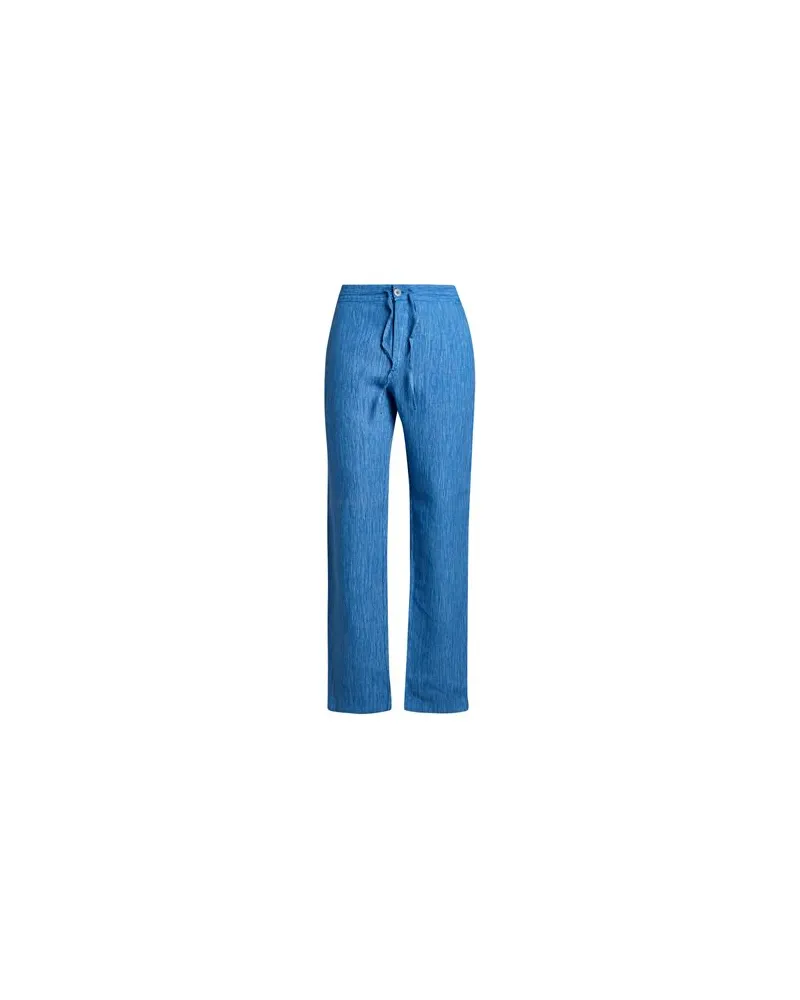 120% Lino HOSEN & RÖCKE - Hosenauf YOOX.COM Blau