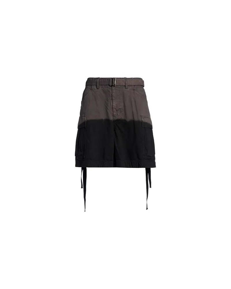 Sacai HOSEN & RÖCKE - Jeansshortsauf YOOX.COM Braungrau