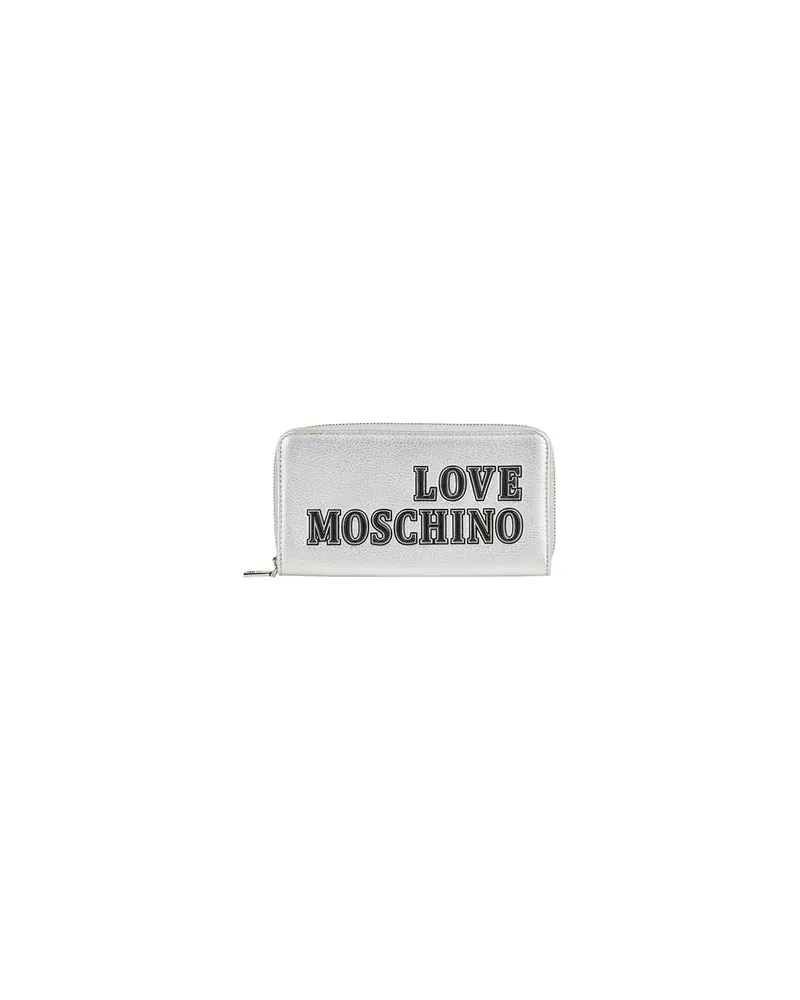 Moschino Kleinlederwaren - Brieftaschenauf YOOX.COM Silber
