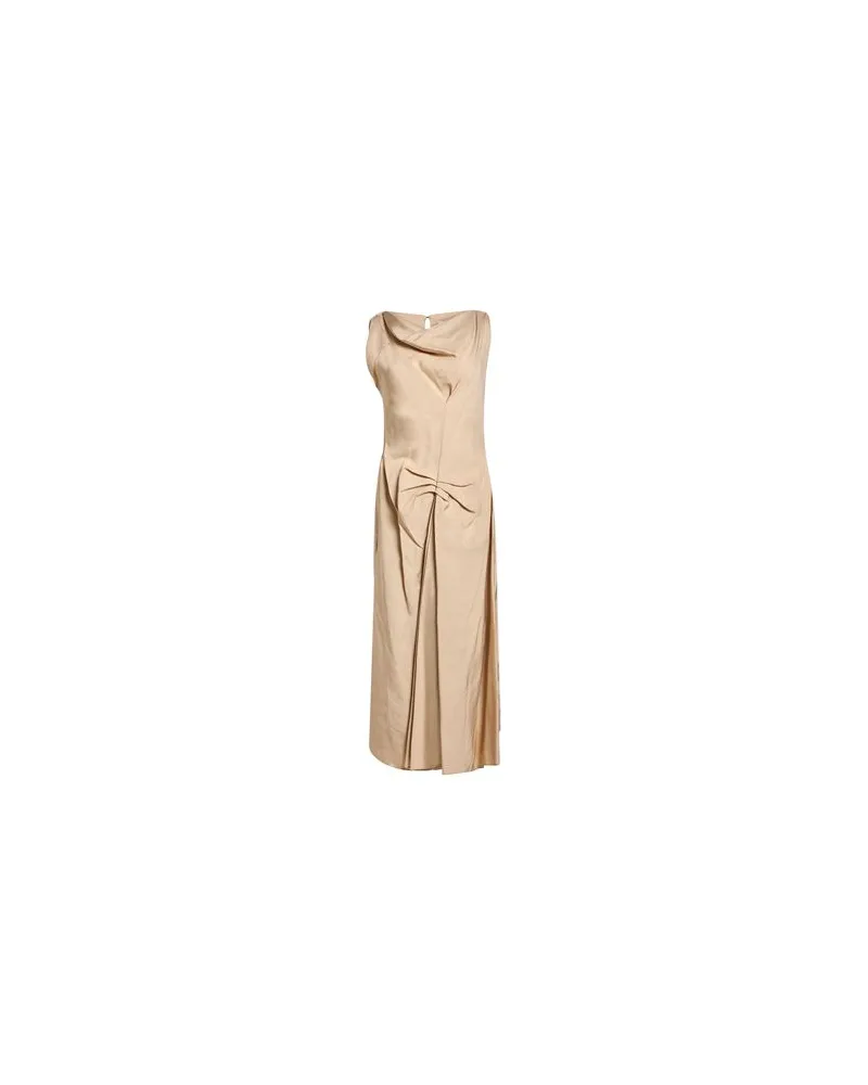 Victoria Beckham KLEIDER - Maxi-Kleiderauf YOOX.COM Beige