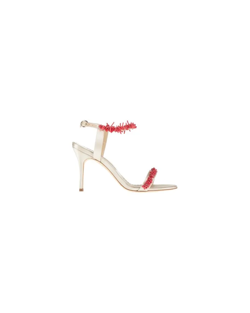 Manolo Blahnik SCHUHE - Sandalenauf YOOX.COM Cremeweiß