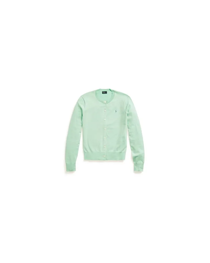 Ralph Lauren COTTON-BLEND CARDIGAN  - STRICKWAREN - Strickjackenauf YOOX.COM Säuregrün