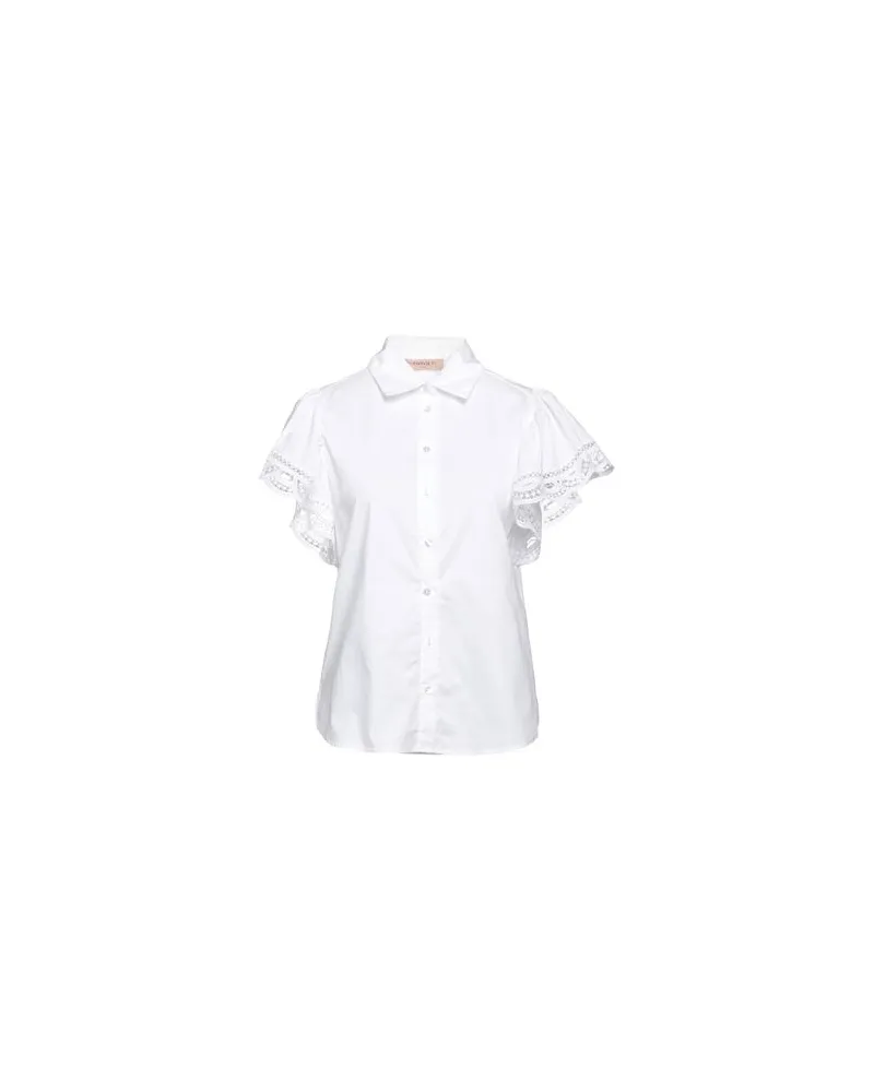 Twin-Set TOPS - Hemdenauf YOOX.COM Weiß