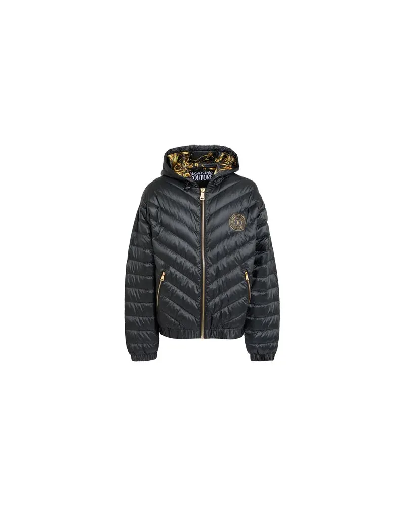 Versace Jeans JACKEN & MÄNTEL - Pufferjacken & Daunenjackenauf YOOX.COM Schwarz