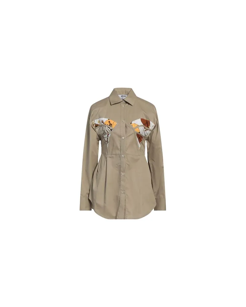 MSGM TOPS - Hemdenauf YOOX.COM Khaki