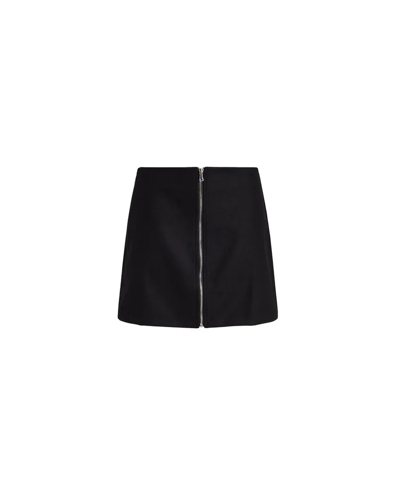 8 by Yoox FLANNEL MINI SKIRT   - HOSEN & RÖCKE - Miniröckeauf YOOX.COM Schwarz