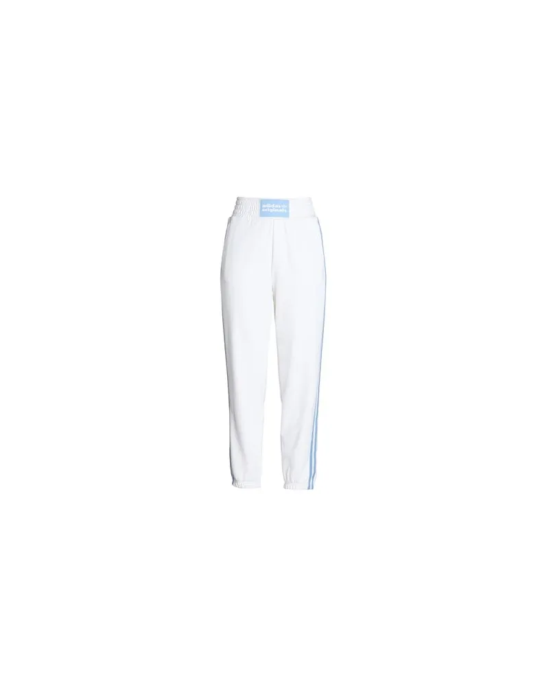 adidas ORIGINALS HIGH WAIST SWEATPANTS  - HOSEN & RÖCKE - Hosenauf YOOX.COM Weiß