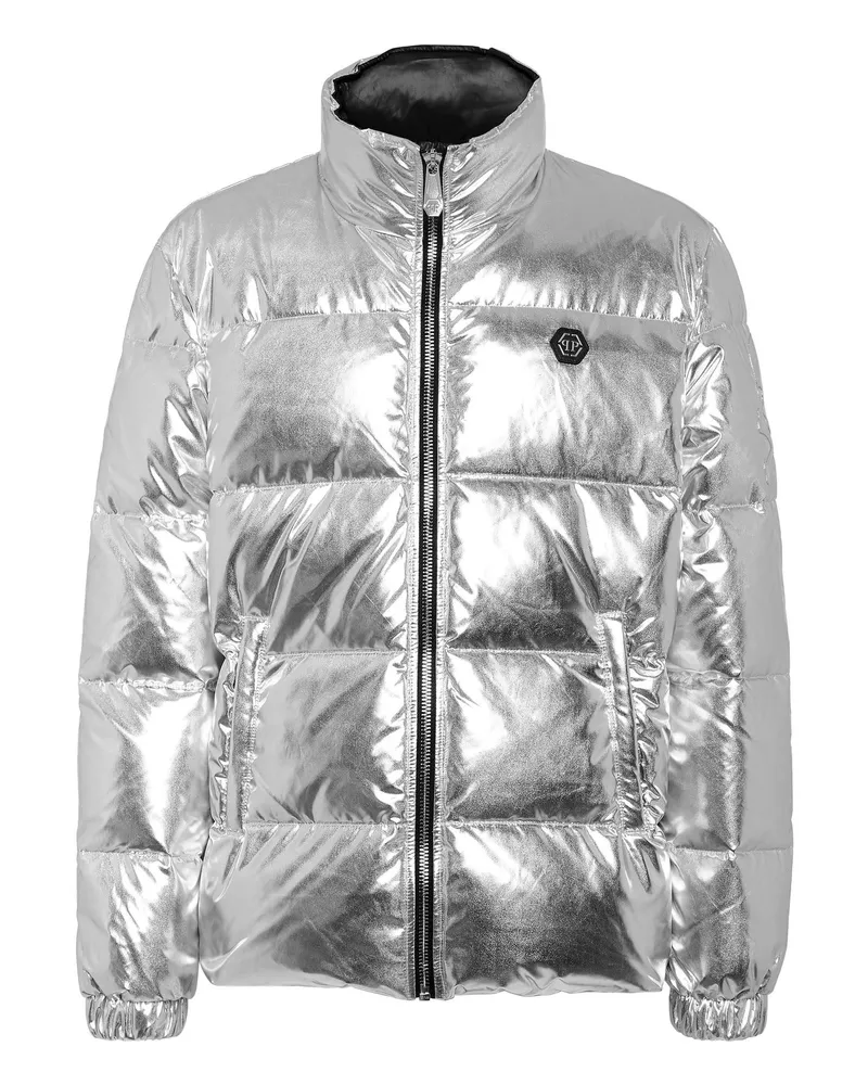 Philipp Plein Pufferjacke & Daunenjacke Silber