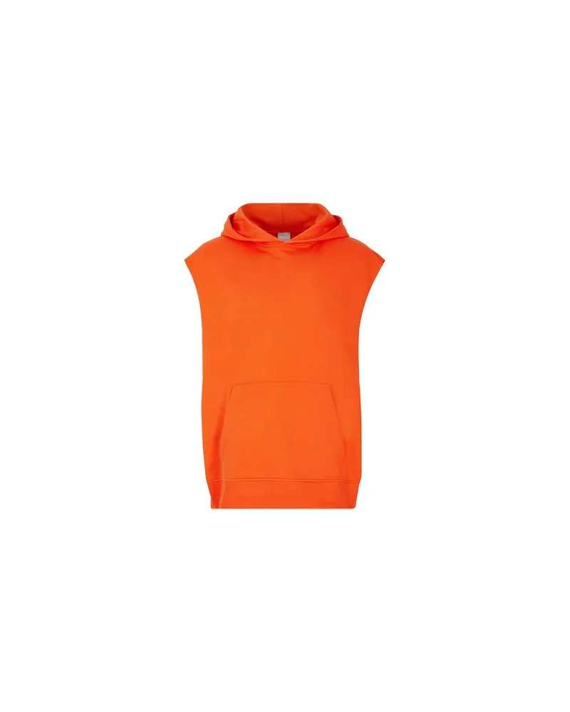 8 by Yoox ORGANIC COTTON SLEEVELESS HOODIE  - TOPS - Sweatshirtsauf YOOX.COM Orange