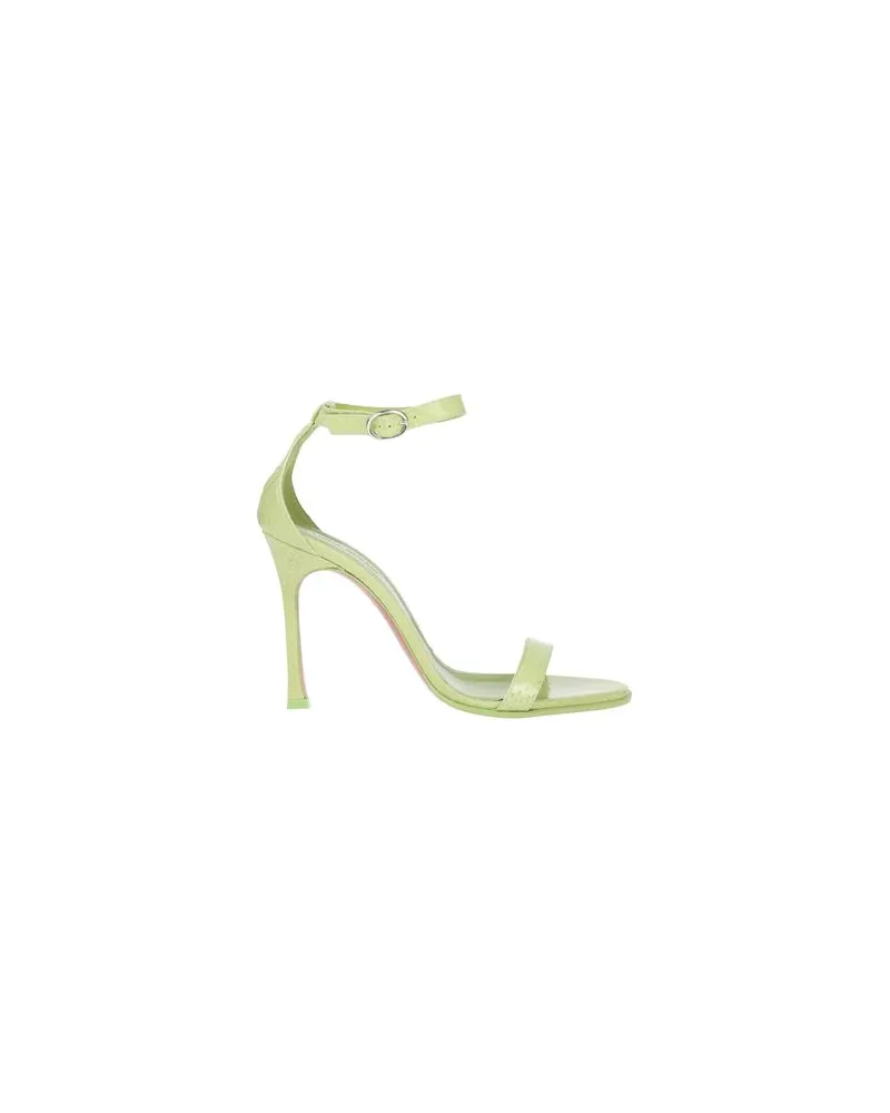 Amina Muaddi SCHUHE - Sandalenauf YOOX.COM Limettengrün