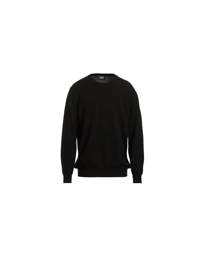 Alpha Studio STRICKWAREN - Pulloverauf YOOX.COM Schwarz