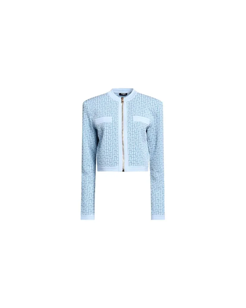 Balmain STRICKWAREN - Strickjackenauf YOOX.COM Himmelblau