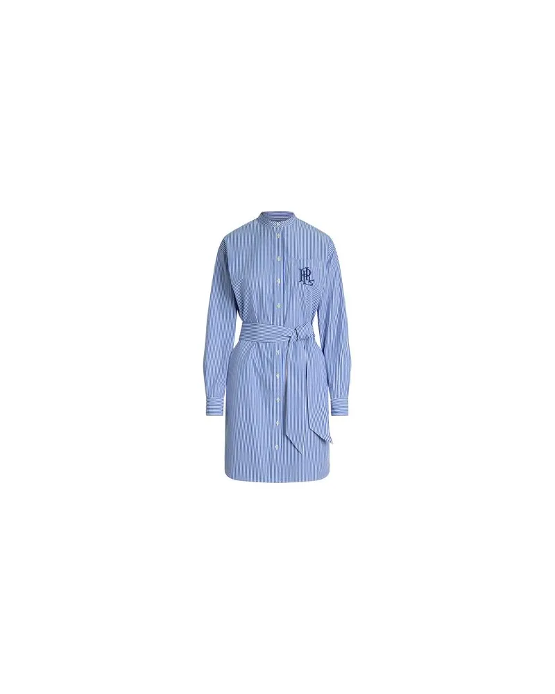 Ralph Lauren STRIPED BELTED BROADCLOTH SHIRTDRESS  - KLEIDER - Mini-Kleiderauf YOOX.COM Blau